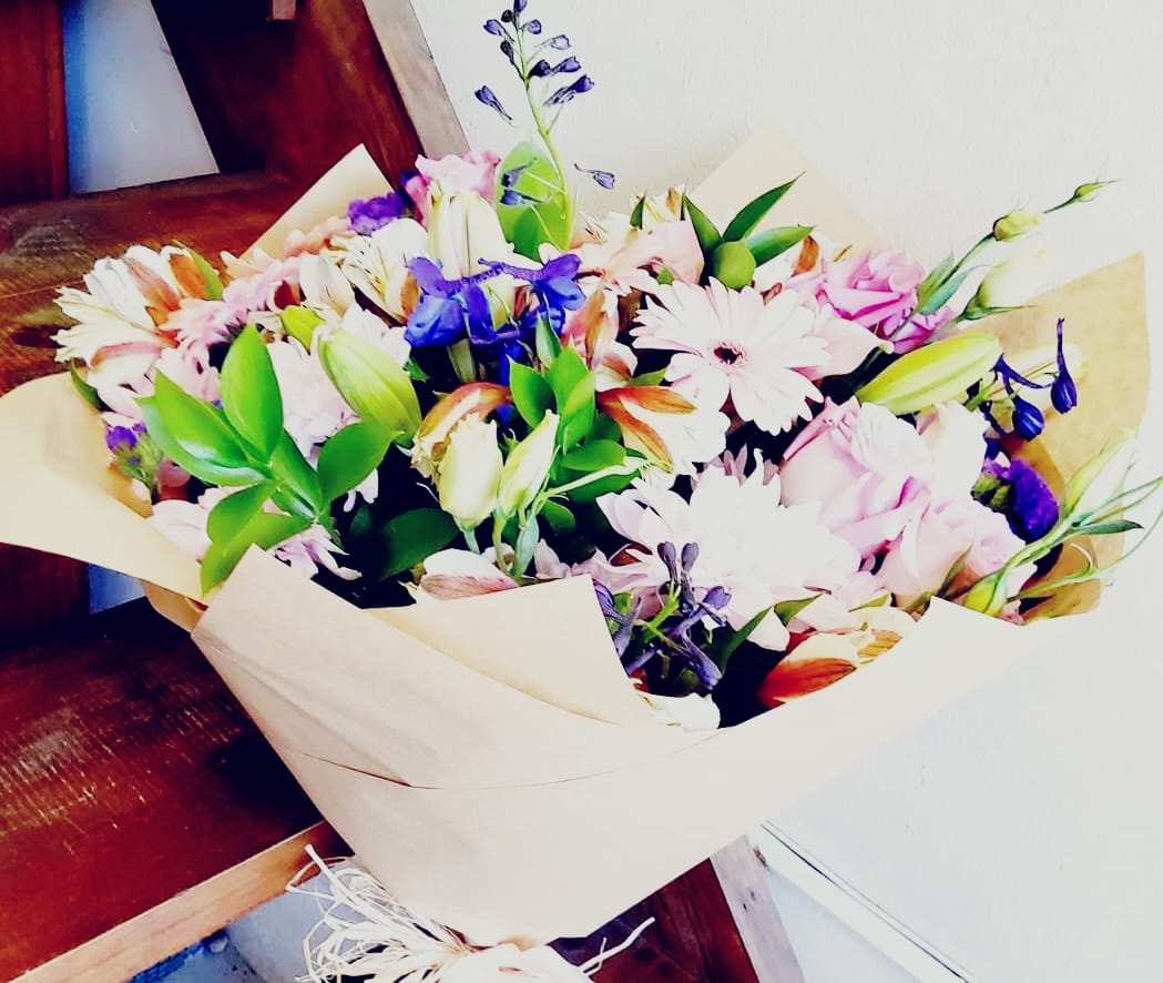 Blushing blooms bouquet