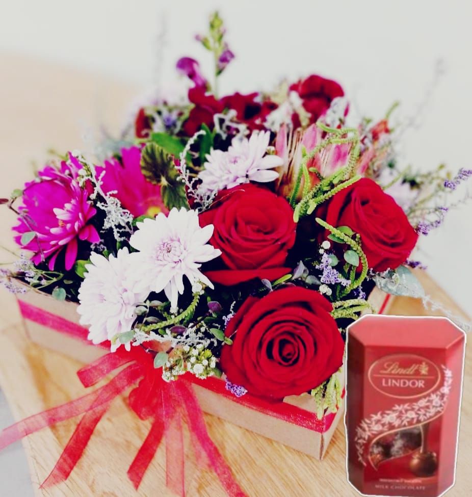 Romantic love with lindt truffles